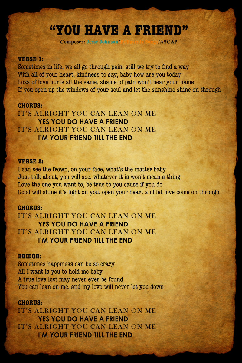 i have a friend so dear to me lyrics original